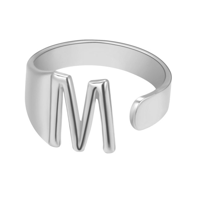 EGNMCR Rings Fashion Couple Ring Twenty Six English Letter Open Ring Couple Jewelry Letter ring