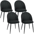 thumbnail image 1 of HOMCOM Dining Chairs Set of 4 Kitchen Chairs with Metal Legs Black, 1 of 10