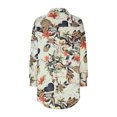 thumbnail image 3 of Birdeem Chemise Ajustée Ample pour Femme, Courte, devant, Dos Long, à Lacets, Manches Longues, Col en V, Haut/chemise, 3 of 5