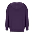 thumbnail image 5 of TIMIFIS Womens Long Sleeve Hooded Sweatshirt Hoodies Zip Up Track Jacket with Pockets-Purple-SFall, 5 of 5