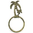 thumbnail image 1 of Antique Gold Cast Iron Palm Tree Towel Holder 9", 1 of 1