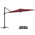 thumbnail image 1 of CorLiving 11.5ft Deluxe Offset Tilting Rotating Patio Umbrella with Aluminum Frame & Deluxe Base Weights, 1 of 9