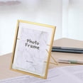 thumbnail image 2 of serony Creative Nordic Metal Glass Photo Frame Crafts Home Desktop Bedroom Decors L Golden, 2 of 8