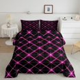 thumbnail image 1 of Erosebridal Geometric Abstract Bedding Toddler Comforter Set, Hot Pink Down Comforter, Bling Minimalst Decor , Ultra Soft 2pcs, 1 of 8