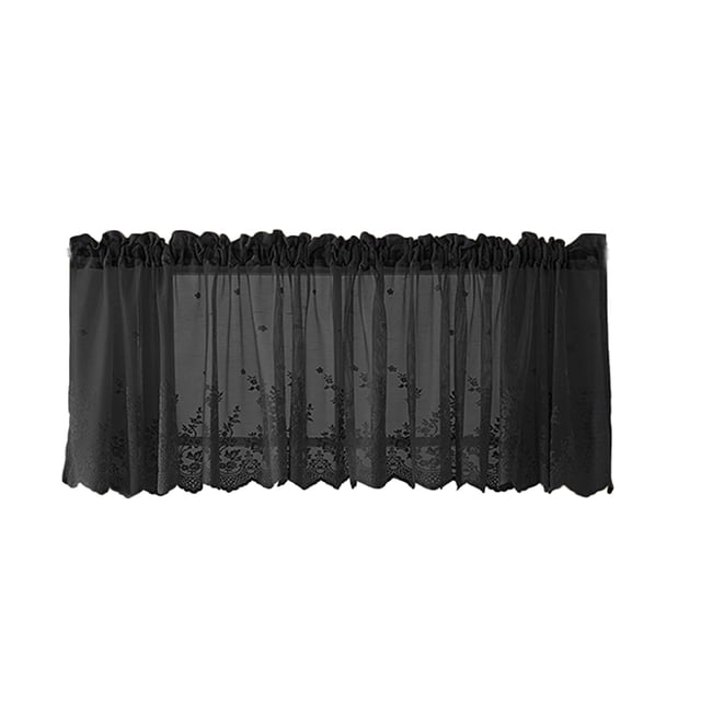 HEVIRGO Window Treatment Fine Workmanship Wide Application Polyester Romantic Flower Curtain Valance Household Supplies