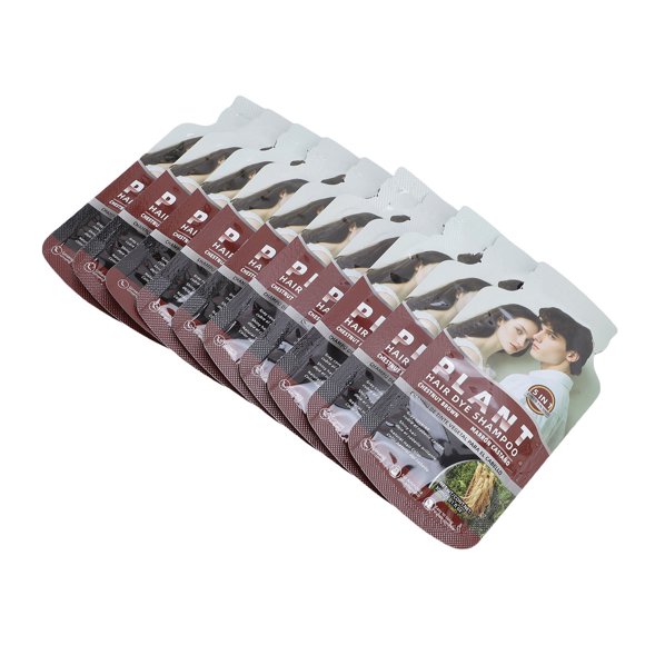 Bubble Hair Dye, Non Damage Chestnut Brown Bubble Hair Dye Grey Hair Coverage 10 PCS Mild for All Hair Type