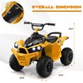 thumbnail image 4 of Costway 12V Battery Powered Kids Ride On ATV Electric 4-Wheeler Quad Car with  MP3 & Light, 4 of 10