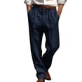 thumbnail image 1 of AherBiu Pantalon Habillé pour Homme Rétro à Taille Extensible, Jambe Droite, avec Poches, Pantalon Classique Ajusté, 1 of 5