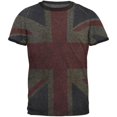 thumbnail image 1 of British Flag Union Jack Grunge Mens Ringer T Shirt, 1 of 1