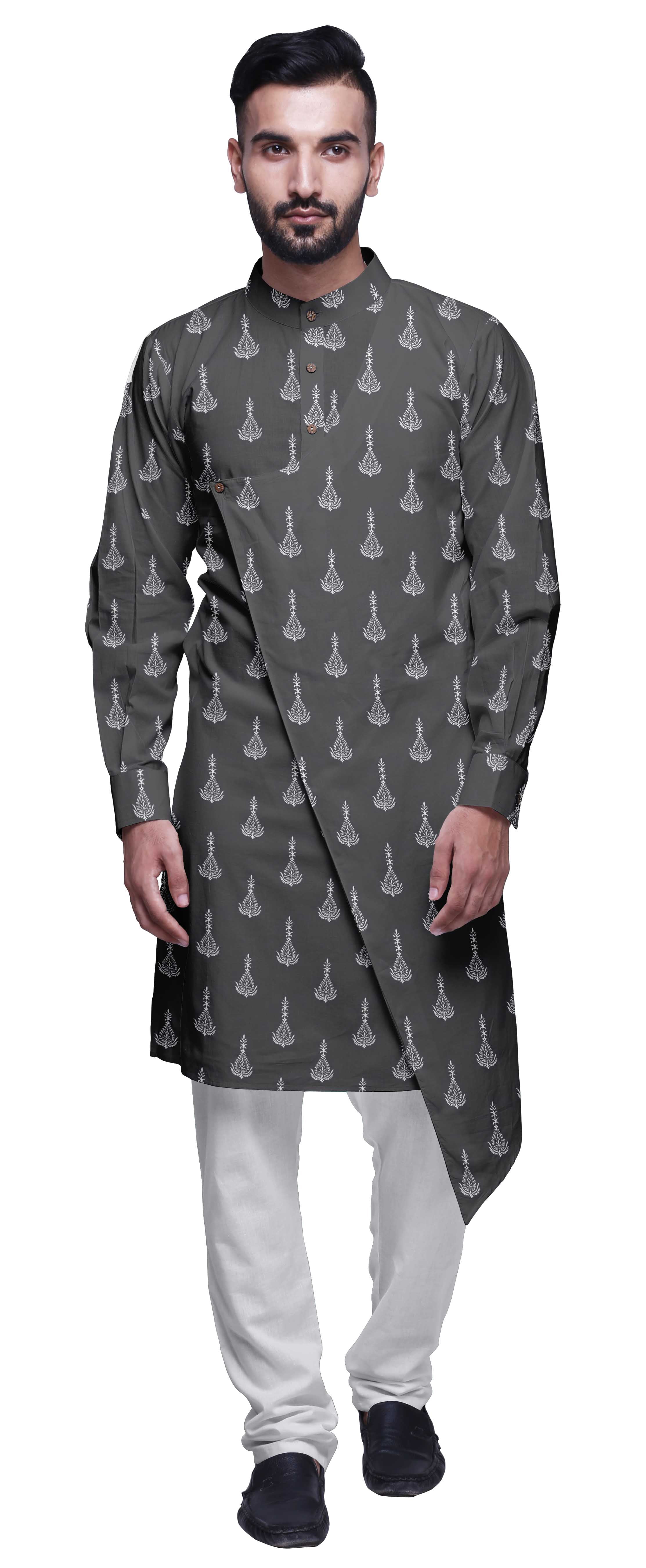 Atasi Cotton Long Kurta Pajama Set For Men Designer Casual Kurta Pajama Clothing