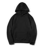 Penkiiy Mens Hoodies Pullover Long Sleeve Casual Fashion Hoody Sweatshirts Drawstring Gym Hooded Sweater with Pockets M Black