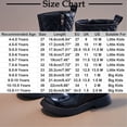 thumbnail image 3 of Mevxay Girls Kids Winter Fashion Knee High Winter Boots Buckle Zipper Riding Boot Mid Boot Black 32, 3 of 6