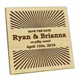 thumbnail image 2 of Personalized Engraved Wooden Magnet Custom Gift 50 Rustic Wedding Save the Date Wood Magnet, 2 of 2