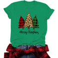 thumbnail image 1 of Jsaierl T-Shirts de Noël pour Femmes Mignons à Imprimé d'Arbre de Noël T-Shirts Décontractés à Col Rond Tunique Tenues de Festival Manches Courtes Hauts Cadeaux, 1 of 2