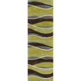 thumbnail image 1 of HomeRoots 352301 2 ft. 3 in. x 7 ft. 6 in. Runner Wool Lime & Mocha Area Rug, 1 of 1