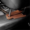 thumbnail image 3 of Mistaha Car Seat Back Double Hook Hanger with Phone Holder, Hidden Storage, Separable Car Hanger - Light Brown, Soft Silicone Material, Easy Installation, High Load Capacity - Perfect Car Wallet Hook, 3 of 6
