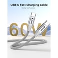 thumbnail image 3 of OXAA USB C to USB C Fast Charging Cable 60W, Durable & High-Speed, Compatible with iOS, Android, and Laptops, 3 of 8