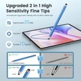 thumbnail image 3 of MEKO Stylus Pen for Tablet, 10ps 2-in-1 Touchscreen Stylus Pens with Dual Rubber Tips, Universal Capacitive Stylus, Includes 20 Replacement Nibs, 3 of 7