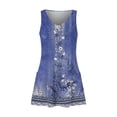 thumbnail image 4 of Mefallenssiah Robe d'Été Mode pour Femmes, Imprimée, avec Poches, Sans Manches, à Col en V, 4 of 5