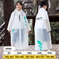 thumbnail image 2 of PMVFHDE Rain Poncho Children's Raincoat Hidden Backpack Riding Rain Suit Long Large Children's School Poncho Clear,8-10 Years, 2 of 9