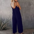 thumbnail image 4 of DPTALR Combinaison à Bretelles pour Femmes Style d'Été Couleur Unie Poche Combinaison Décontractée Femme, 4 of 5