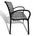 thumbnail image 3 of vidaXL Garden Bench 125 cm Steel and WPC Black, 3 of 4