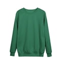 thumbnail image 4 of Yuyuzo Hauts d'Automne pour Femmes Chandails à Col Rond Manches Longues Chandail Uni à Enfiler T-Shirts Coupe Ample, 4 of 4
