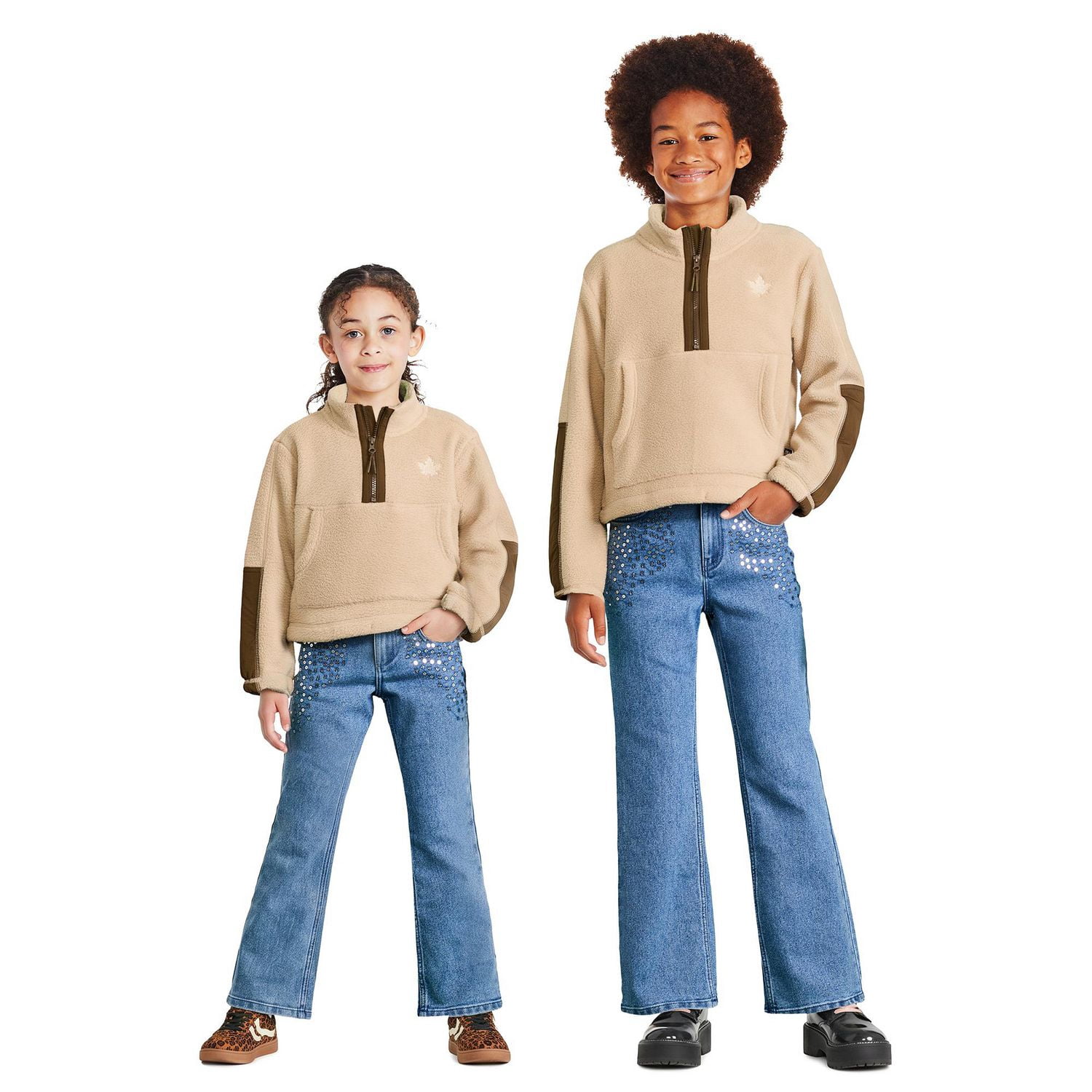 Chandail à demi-zip Canadiana x SGRC pour filles