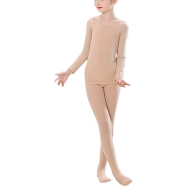 Maoww Spring Autumn Kids Thermal Underwear Set Cotton Home Office Dance Long Johns Inner Wear Warm Tops Bottom Slim for Children L