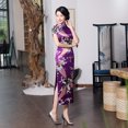 thumbnail image 4 of Robe Qipao Longue pour Femmes Multicolore Rétro Classique Style Chinois Imprimée Qipao Grande Taille Coupe Ajustée Robe, 4 of 7