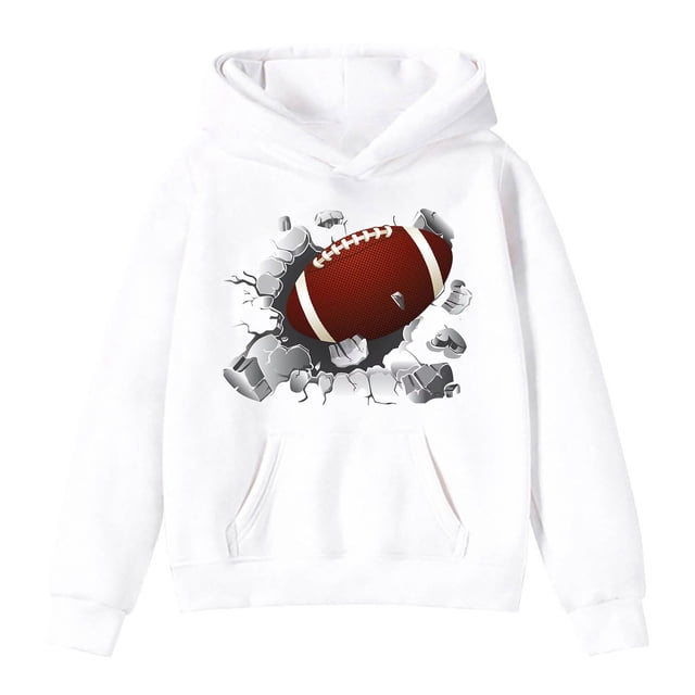 Kcodviy Chandails pour Tout-Petits Enfants Fans de Football Filles Chandails Ado Chandail Joueur Sports 5T Chandails Filles Rétro Enfants Garçons Filles Chat et Chandails Rugby Chandail à Capuchon Chandail