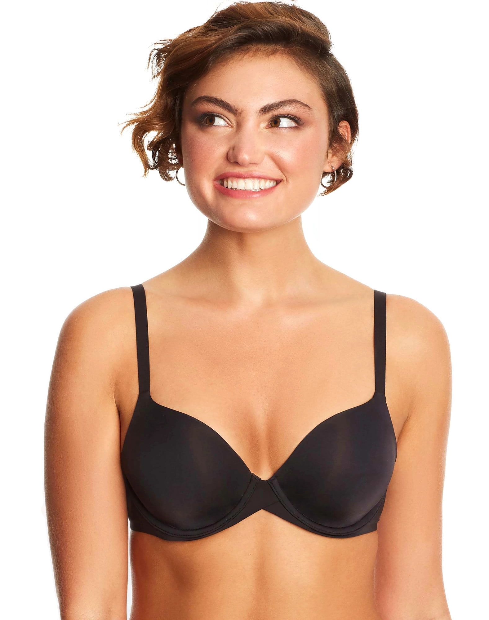 Maidenform Womens One Fabulous Fit 2.0 Tailored Demi Underwire Bra, 36A, Black