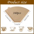 thumbnail image 2 of 160 Count #4 Cone Coffee Filters 8-12 Cup Disposable Coffee Filters 4 Cone Paper Unbleached Natural Number 4 Filters Paper Compatible with Ninja Coffee Filter, Drip and Pour Over Coffee Maker, 2 of 5