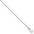 thumbnail image 1 of 10k White Gold .9mm Box Chain Anklet Ankle Bracelet, 1 of 5