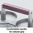 thumbnail image 4 of Presse à Burger en Alliage d'Aluminium, Presse à Viande pour Hamburger, Forme Ronde, Deux Fentes, Antiadhésive, Presse à Escalopes et Galettes avec Poignée Ergonomique pour Gril BBQ, 4 of 9