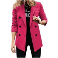 thumbnail image 1 of CEHVOM Hauts à Manches Longues Fins pour Femmes Blouse Chemise Modèles de Printemps Petit Costume Uni Liquidation, 1 of 5