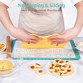 thumbnail image 2 of U-Taste Tapis de Cuisson en Silicone Résistant à la Chaleur pour Macarons, Feuille de Cuisson Réutilisable Antiadhésive pour Biscuits avec Mesure de Cercle de Renforcement des Bords (Taille Demi/rouleau de Gelée/quarts de Feuille, Aqua Sky)), 2 of 8