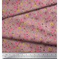 thumbnail image 3 of Soimoi polyester Crepe Fabric Leaves,Butterfly & Flower Floral Print Fabric by Yard 52 Inch Wide, 3 of 3