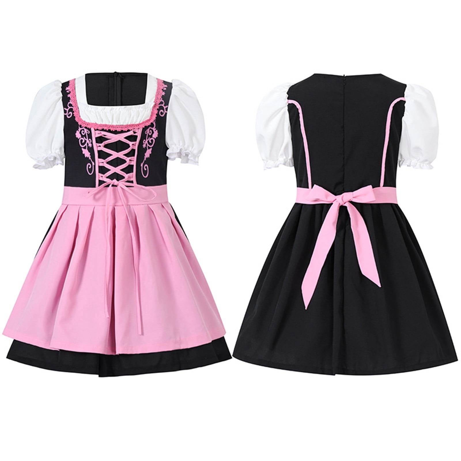 Kcodviy Fille Mignonne Robe en Tulle de Bière pour Enfants Festival Jupe Courte Multicolore Barboteuse de Pâques Tout-Petit Fille Campus Activité Performance Vêtements