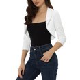 thumbnail image 4 of INSPIRE CHIC Boléros pour Femmes Boléros à Col pour Robe m Blanc, 4 of 5
