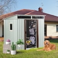 thumbnail image 2 of Newest 6ft x 5ft Outdoor Metal Storage Shed With window and Metal foundation White, 2 of 9