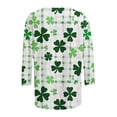 thumbnail image 5 of RXMEKW T-Shirt à Manches 3/4 Imprimé Carnaval pour Femmes Coupe Ample Col Rond Haut pour Usage Quotidien Imitation Soie, 5 of 5