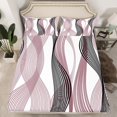 thumbnail image 2 of Erosebridal Futuristic Stripe Bed Sheets Set Full Size, Abstract Geometry Bed Sheets Full, Modern Fashion Decor, 2 of 7
