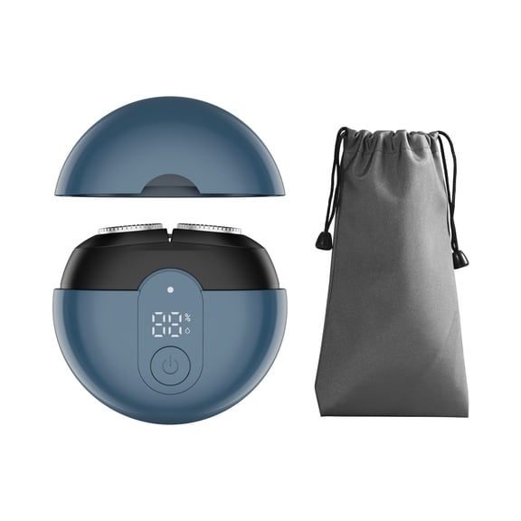OKMI Rasoir Électrique Portable pour Hommes, Rasoir pour le Visage Sans Fil Étanche pour Rasage Humide et à Sec, Tondeuse à Barbe Rechargeable pour la Maison et les Voyages (Marine)