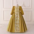 thumbnail image 2 of MKOSPLRT Robe Formelle à Manches Longues pour Filles 4-8 Ans Élégante Robe Brodée Robes Maxi pour Célébrations Culturelles Tenue de Fête, 2 of 10
