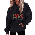 thumbnail image 1 of Birdeem Mode Décontractée pour Femmes Impression de la Saint-Valentin Hauts à Manches Longues Sweat à Capuche, 1 of 1