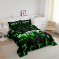 thumbnail image 3 of Erosebridal Neon Car Bedding King Comforter Set for Boys, Racing Car Down Comforter, Sports Decor, Reversible 3-Piece, 3 of 7