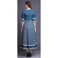 thumbnail image 4 of Bimba Robe Anarkali Longue Marocaine à Carreaux Blancs pour Femmes, Classique Imprimée, Kurtis Indiens, Tunique - Petit, 4 of 5