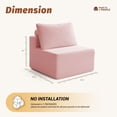 thumbnail image 2 of BIGSYY Siège Simple Confortable, Assise Confortable, Aucun Assemblage Requis, Rose, 2 of 5