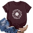 thumbnail image 1 of SMihono Hauts pour Femmes Été Chic Décontracté Mode T-shirt d'Été pour Femmes à Col Rond à Manches Courtes Imprimé Blouse T-shirt Oversize pour Femmes, 1 of 4